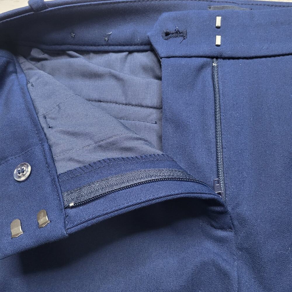 J Crew Petite Kallie Straight Leg Ankle Pants Navy Blue Cotton Blend Corpcore 8P - Picture 7 of 11